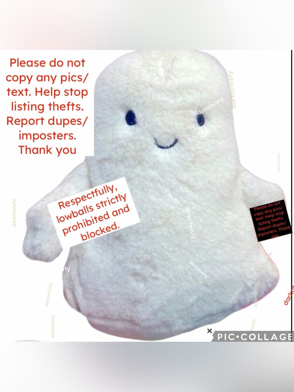 1 OWNER RETIRED JELLYCAT OOKY GHOST ORIGINAL RELEASE